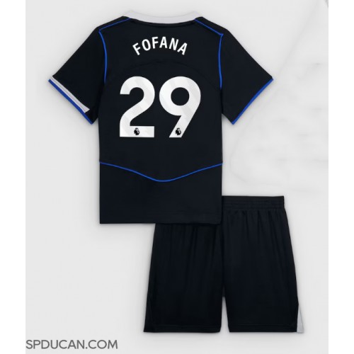 Dječji Nogometni Dres Chelsea Wesley Fofana #29 Rezervni 2025-26 Kratak Rukav (+ Kratke hlače)